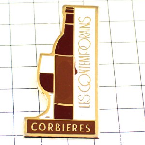 ピンバッジ・赤ワイン酒コルビエール産 CORBIERES FRANCE