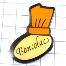 ピンバッジ・シェフ料理人オレンジ色コックさんの帽子 BONCOLAC FRANCE