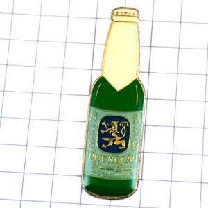 ピンバッジ・ビール酒レーベンブロイ緑の瓶