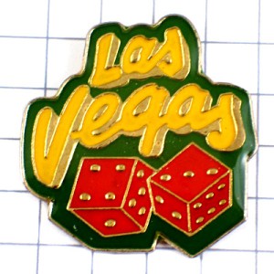 ピンバッジ・ラスベガスのサイコロ/USAアメリカ賭事カジノ賽子 DICE LAS-VEGAS USA