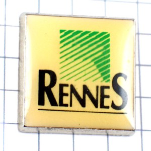 ピンバッジ・レンヌ町の名前ブルターニュ地方 RENNES BRETAGNE