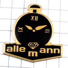 ピンバッジ・目覚まし時計ローマ数字 ALLEMANN ADOLF-ALLEMANN MOVEMENT SWISS