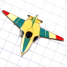 ピンバッジ・戦闘機ミリタリー飛行機トリコロール青白赤