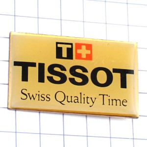 ピンバッジ・ティソー時計Ｔスイス国旗 TISSOT SWISS