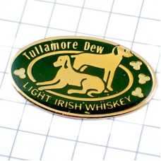 ピンバッジ・チュラモア犬アイリッシュウイスキー酒 TULLAMORE TULLAMORE-DEW IRISH WHISKY IRELAND WHISKEY