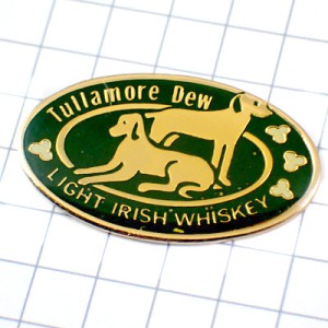 ピンバッジ・チュラモア犬アイリッシュウイスキー酒 TULLAMORE TULLAMORE-DEW IRISH WHISKY IRELAND WHISKEY