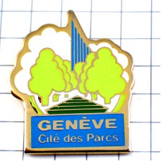 ピンバッジ・スイス並木道ジュネーブ公園の町 GENEVE SWISS