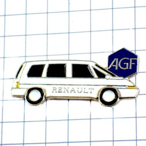 ピンバッジ・ルノー白い車ＡＧＦ RENAULT FRANCE