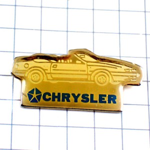 ピンバッジ・クライスラー車オープンカー白 CHRYSLER USA