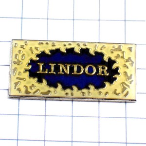 ピンバッジ・リンドール板スイスのチョコレート青 LINDT LINDOR SWISS CHOCOLATE