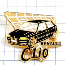 ピンバッジ・ルノー黒いクリオ車 RENAULT FRANCE