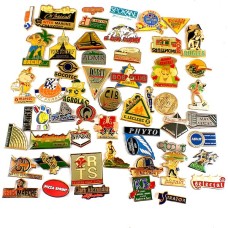 フランス ピンズ 雑貨 ヴィンテージ ピンバッジまとめて50個セット まとめ売り 大量 フレンチ ビンテージ 広告 ボディビルダー陸上競技ランナーなど