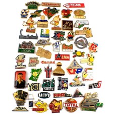 フランス ピンズ 雑貨 ヴィンテージ ピンバッジまとめて50個セット まとめ売り 大量 フレンチ ビンテージ 広告 写真パリジャン紙など