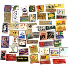 フランス ピンズ 雑貨 ヴィンテージ ピンバッジまとめて50個セット まとめ売り 大量 フレンチ ビンテージ 広告 四角いコレクション洗剤ダッシュなど