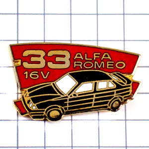 ピンバッジ・アルファロメオ３３黒い車 ALFA-ROMEO-33 ALFA-ROMEO ITALIA ITALY