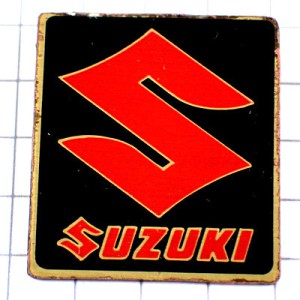 ピンバッジ・スズキSUZUKIの赤い「Ｓ」