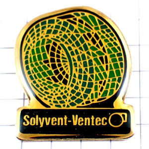 ピンバッジ・機械グリーン緑色のパーツ部品 SOLYVENT-VENTEC