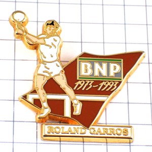 ピンバッジ・全仏オープンテニス大会ロランギャロス選手ＢＮＰ銀行/BNPパリバ銀行