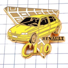 ピンバッジ・ルノー黄色いクリオ車 RENAULT FRANCE