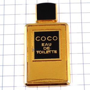 ピンバッジ・ココシャネル香水ボトル壜オードトワレ型 COCO CHANEL