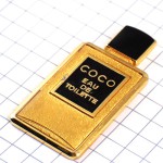 ピンバッジ・ココシャネル香水ボトル壜オードトワレ型 COCO CHANEL