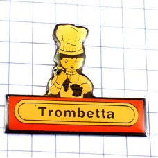 ピンバッジ・シェフ料理人イタリアのコックさん TROMBETTA ITALIA