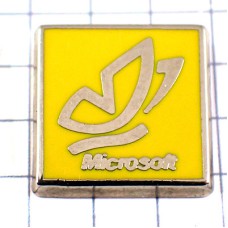 ピンバッジ・黄色い蝶々マイクロソフト社 MICROSOFT