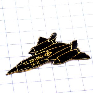 ピンバッジ・アメリカ空軍ブラックバード偵察機SR71ミリタリー/USA