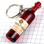 キーホルダー・ブルゴーニュ産ワイン葡萄酒の瓶 BOURGOGNE