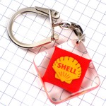 キーホルダー・シェル石油オイル黄色い二枚貝 SHELL