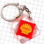 キーホルダー・シェル石油オイル黄色い二枚貝 SHELL