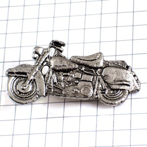 ピンバッジ・バイク銀色オートバイ二輪シルバー HARLEY-DAVIDSON BIKER USA PEWTER