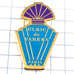 ピンバッジ・ユリリックデバレン香水ブルー壜 ULRIC-DE-VARENS