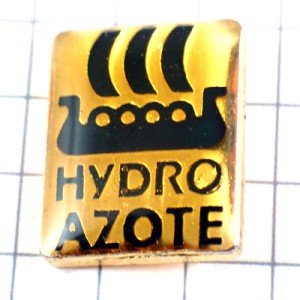 ピンバッジ・青い船のマーク帆船ダカール HYDRO-AZOTE DRAKAR NORSK-HYDRO SWEDEN