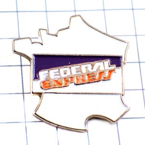 ピンバッジ・フェデラルエクスプレス白い地図フランス/Fedex