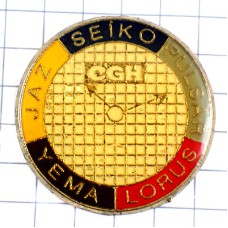 ピンバッジ・セイコー文字盤イエマ時計パルサーロータス CGH YEMA SEIKO JAZ LORUS PULSAR