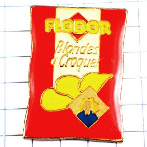 お買得ピンバッジ・ポテトチップス一枚 FLODOR FRITTES CHIPS