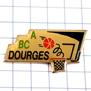 ピンバッジ・バスケットボール球とゴール DOURGES BASKETBALL FRANCE