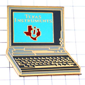 ピンバッジ・テキサスインスツルメンツ半導体コンピュータ機ノートブック型 TEXAS-INSTRUMENTS USA