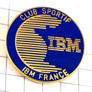 ピンバッジ・アイビーエムＩＢＭパリのスポーツクラブ地図フランス型