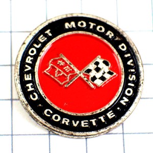 ピンバッジ・シボレーコルベット車ゼネラルモーターズGM CHEVROLET-CORVETTE CHEVROLET USA