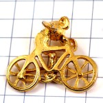 ピンバッジ・金色ゴールドの自転車