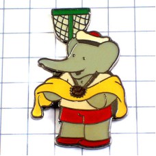 ピンバッジ・ぞうのババール虫取り網 BABAR