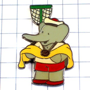 ピンバッジ・ぞうのババール虫取り網 BABAR