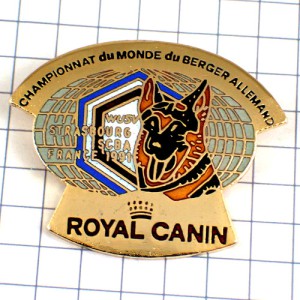 ピンバッジ・ジャーマンシェパード犬ロイヤルカナン餌 ROYAL-CANIN BERGER-ALLEMAND CHAMPIONNAT FRANCE