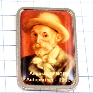 ピンバッジ・画家ルノワール自画像1910年 AUGUSTE-RENOIR