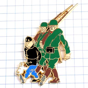 ピンバッジ・タンタンとミールー犬スノーウィ漫画BDバンドデシネ冒険 TINTIN