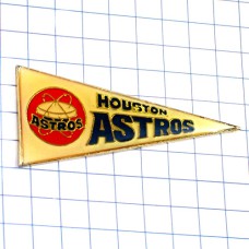 ピンバッジ・ヒューストンアストロズ野球メジャーリーグ三角旗型 ASTROS