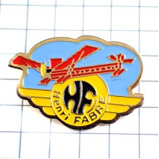 ピンバッジ・赤い飛行機アンリファーブルHF