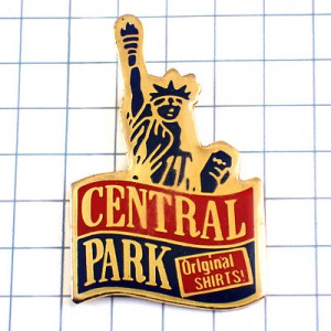 ピンバッジ・ニューヨーク自由の女神アメリカUSAセントラルパーク洋服Tシャツ CENTRAL-PARK NEW-YORK STATUE-OF-LIBERTY ORIGINAL-SHIRTS